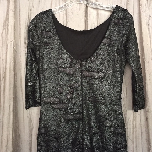 Metallic charcoal mini dress - Picture 2 of 6